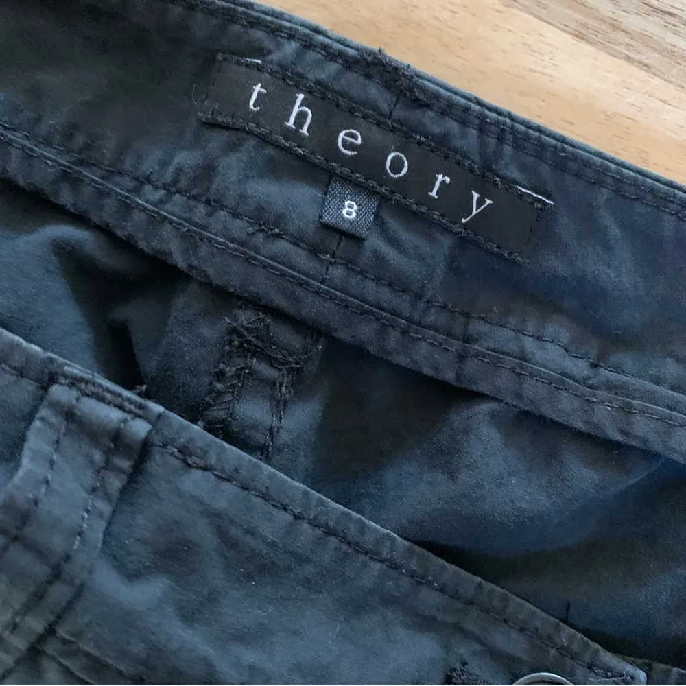 Theory Black Carpenter Cropped Trousers 8 - Image 7