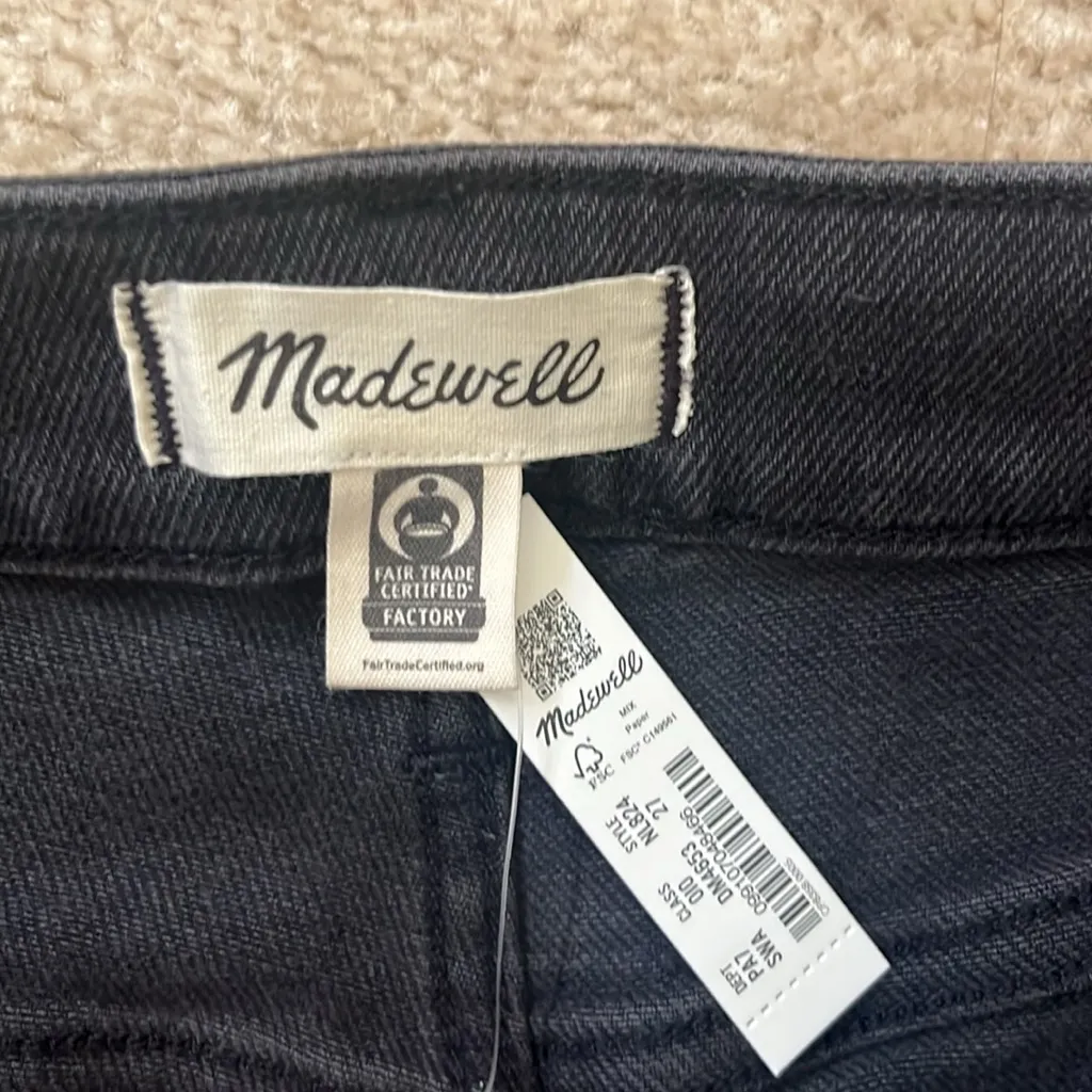 NWT Madewell Curvy Kick Out Dark Grey Jeans in Size Women’s 27 - Image 4