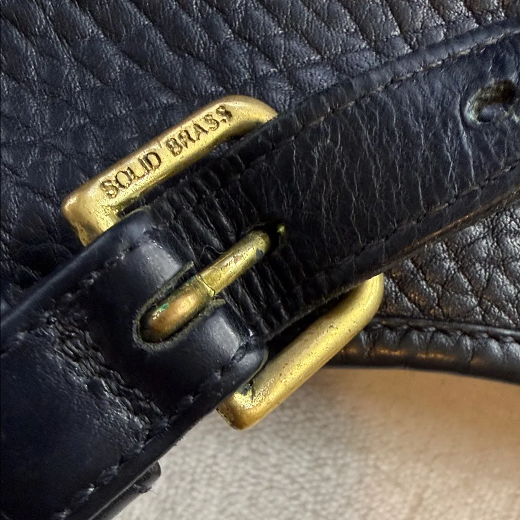 Dooney & Bourke Vintage 90s Y2K Black Pebbled Leather Shoulder Bag - Image 11