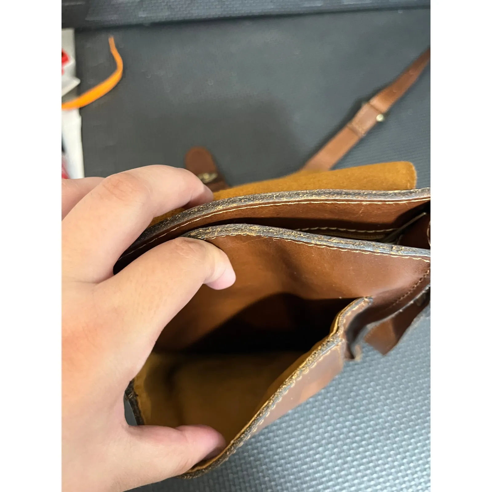 Patricia Nash‎ Lari Crossbody Bag Leather Brown Purse Vintage Tanned - Image 9