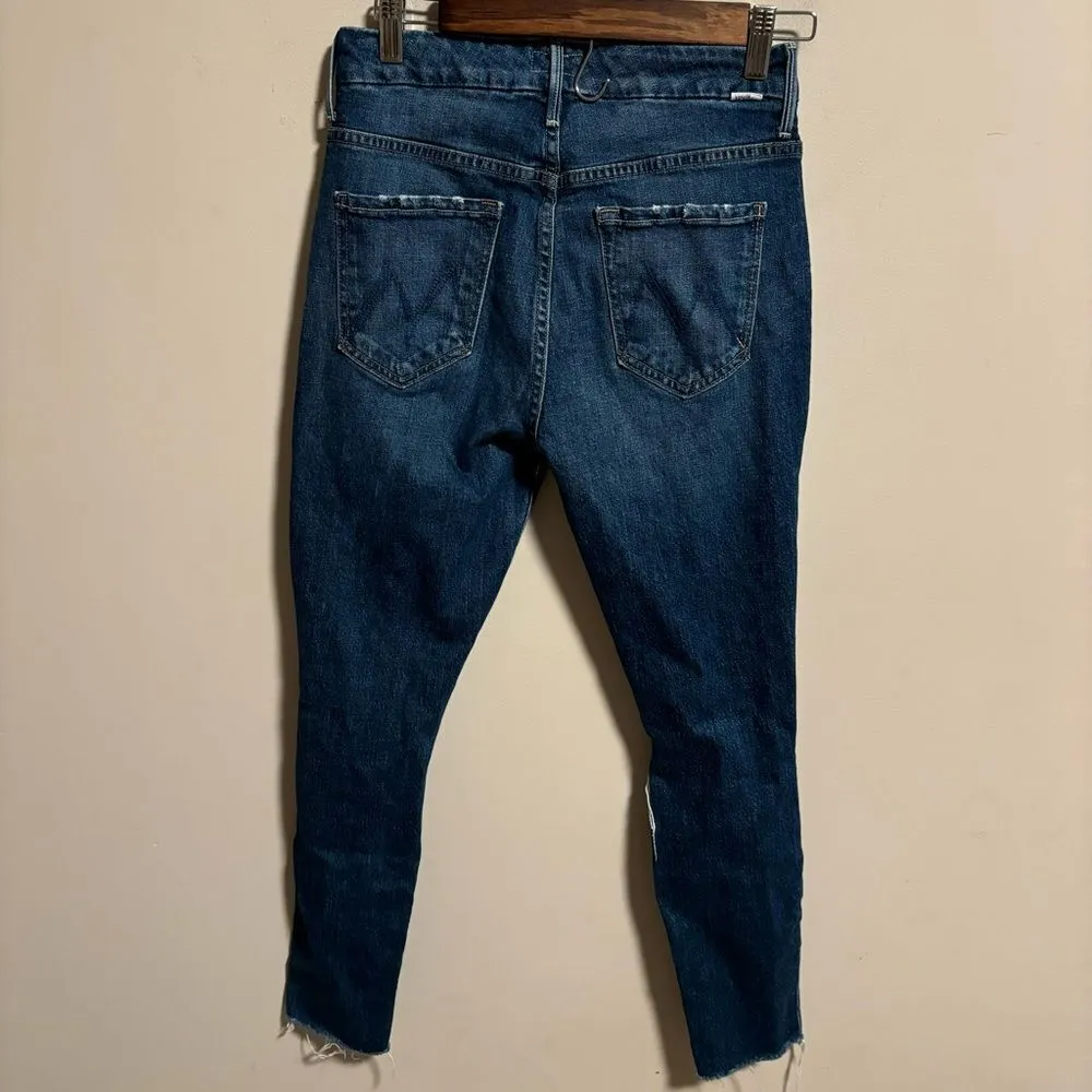 MOTHER High Waisted Looker Ankle Fray Jeans Nature Tune Up - Image 5