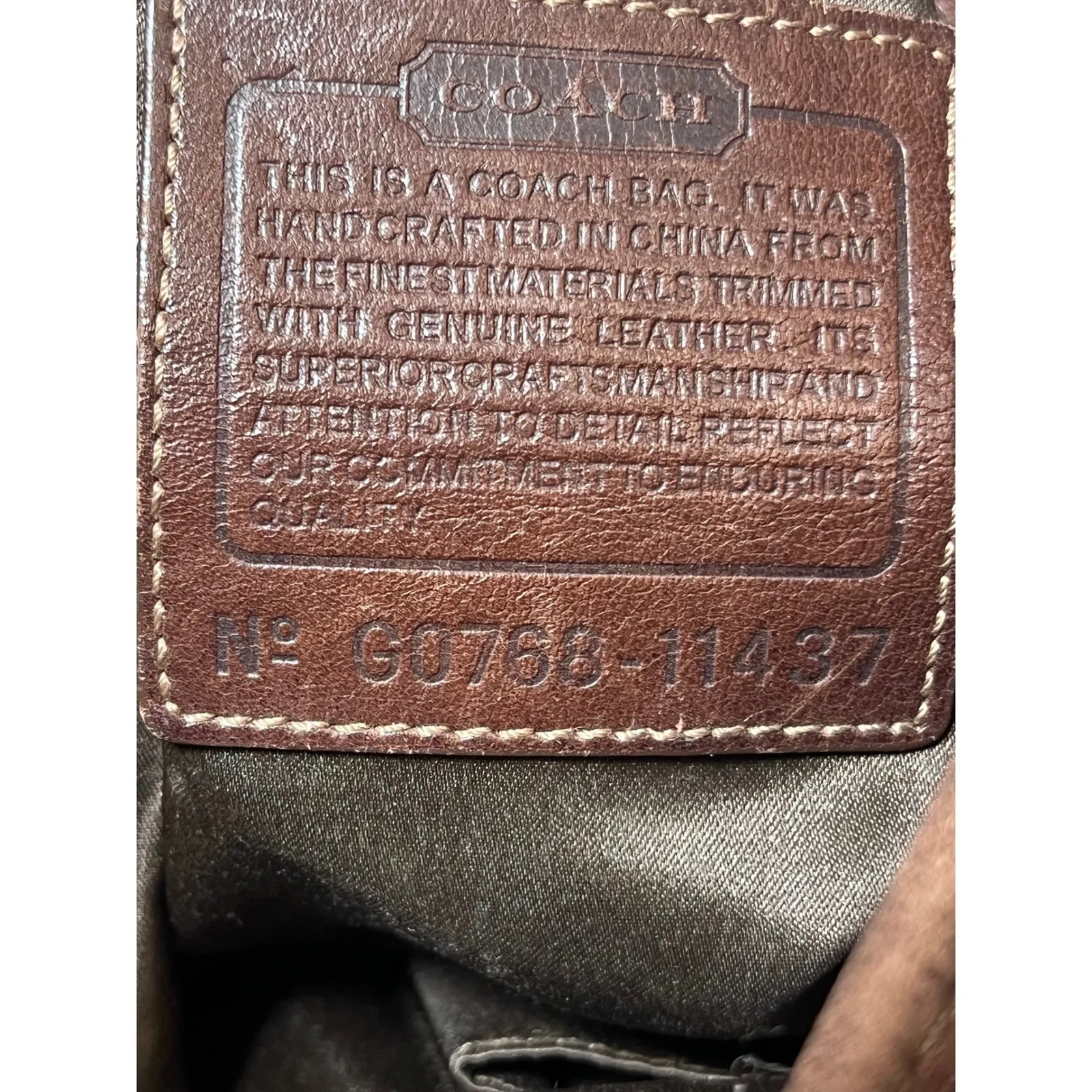 Coach Bleeker Bucket Signature C Convertible Brown Hobo Shoulder Bag 11437 Y2K - Image 15