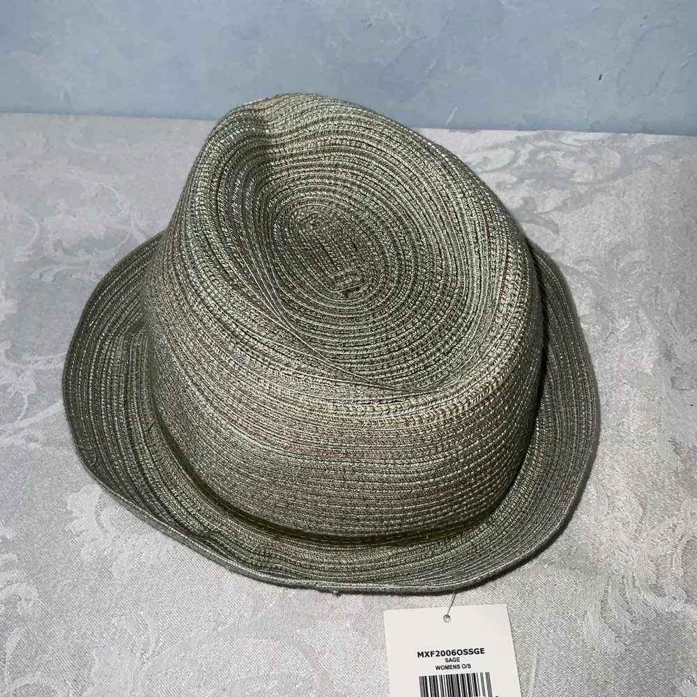 The San Diego Hat Company Four Buttons Light Olive Fedora Hat Women’s OS NWT - Image 5