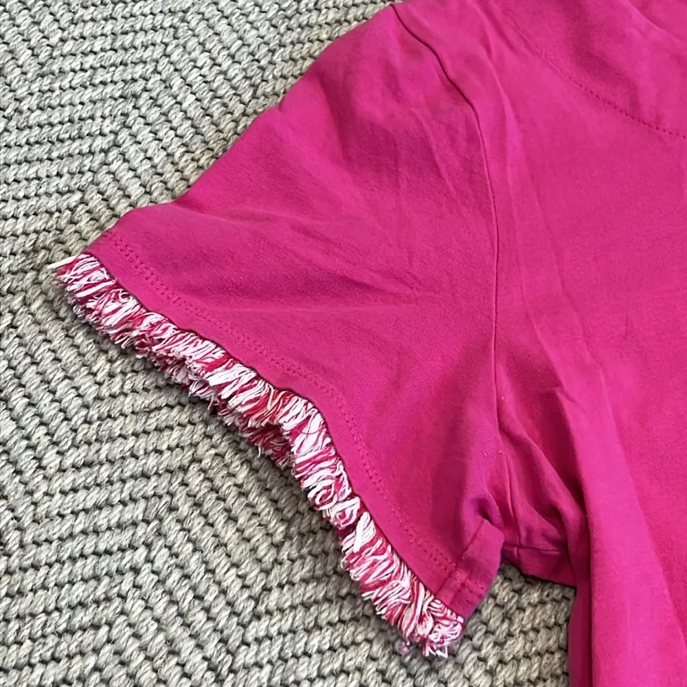 tribal femme Dress with fringe trim Pink Size XL - Image 3