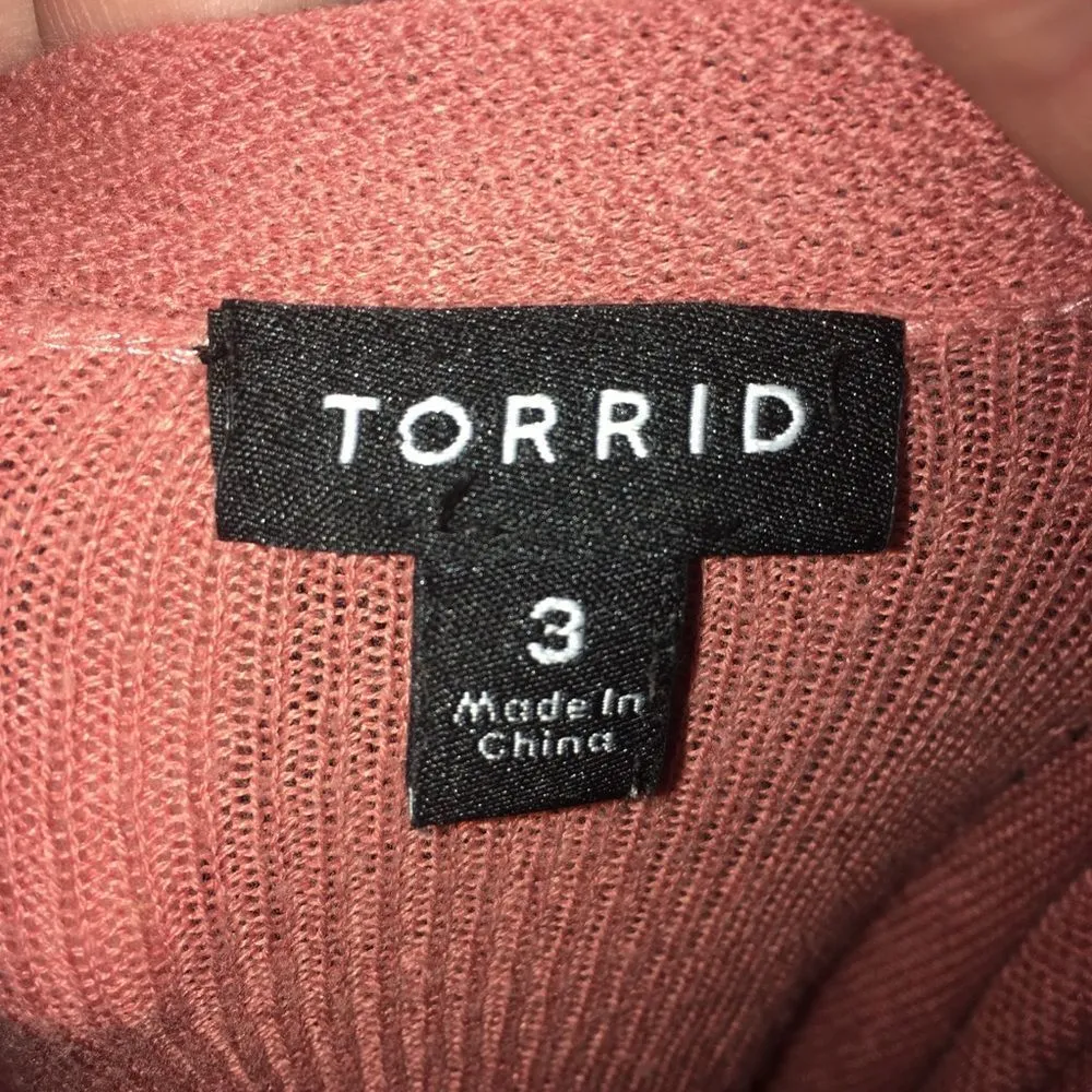 Torrid 3 pink drape front lightweight cardigan - Image 2