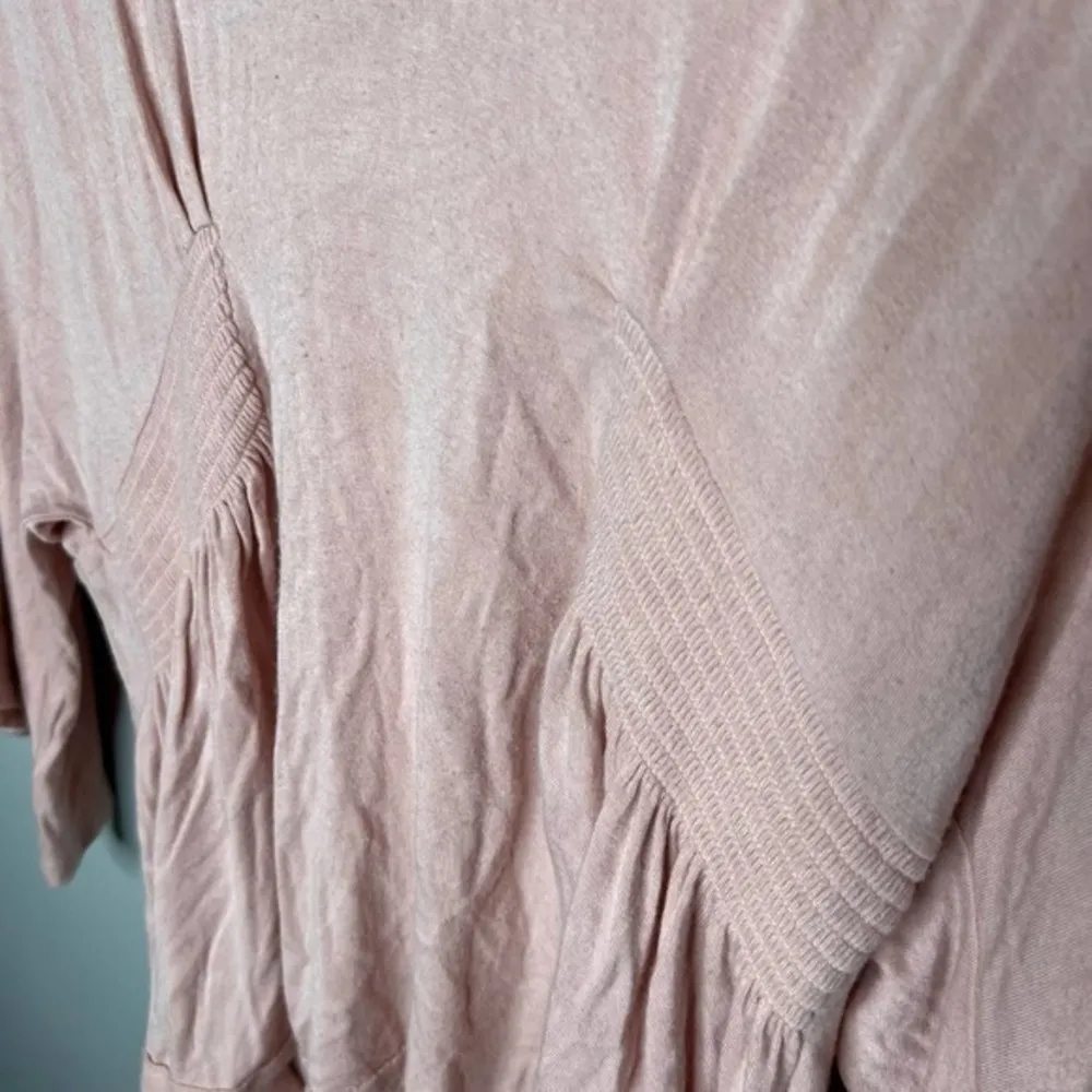 Free People Dusk Meets Dawn festival  blush pink dolman peasant top size small - Image 5