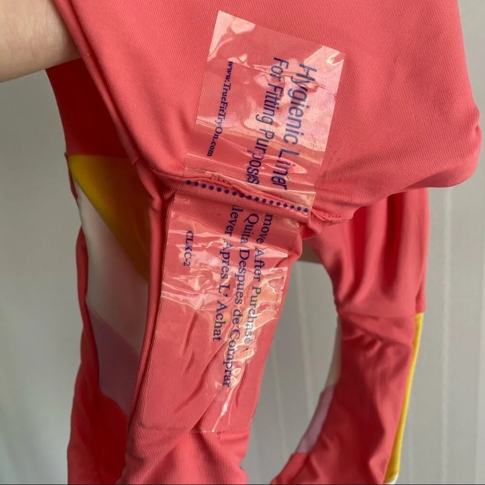 BECCA Radiant Side Stripe Colorblock Hipster Bikini Bottoms XS Striped Swim New - Image 8