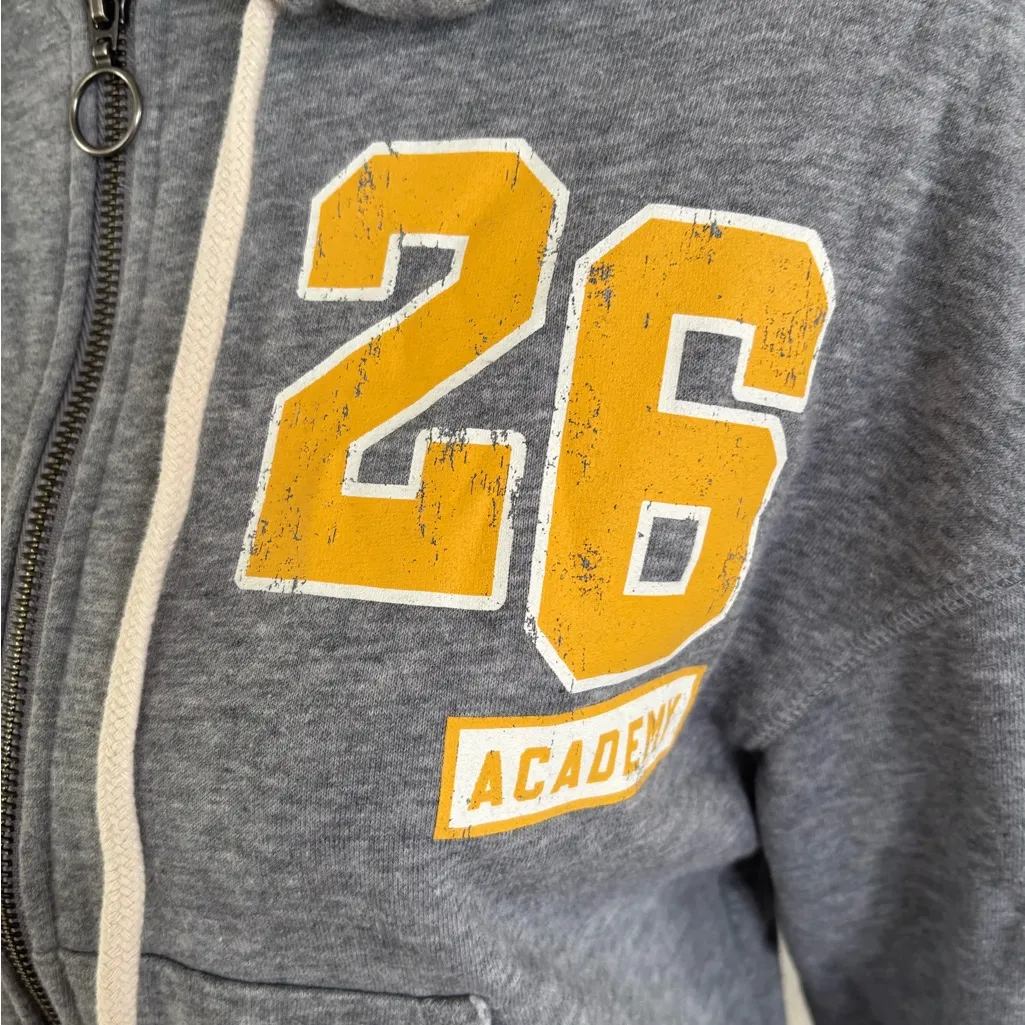 Arizona Jean Company Gray Varsity Jacket with Yellow Detail - Image 3