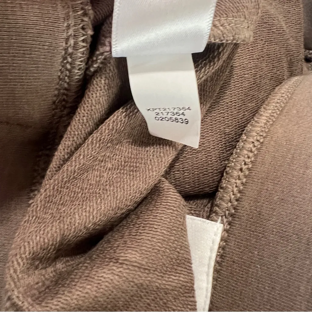 Pure J. Jill Women's Soft Pima Cotton Brown Cropped Wide Leg Pull On Pants 1X - Image 9