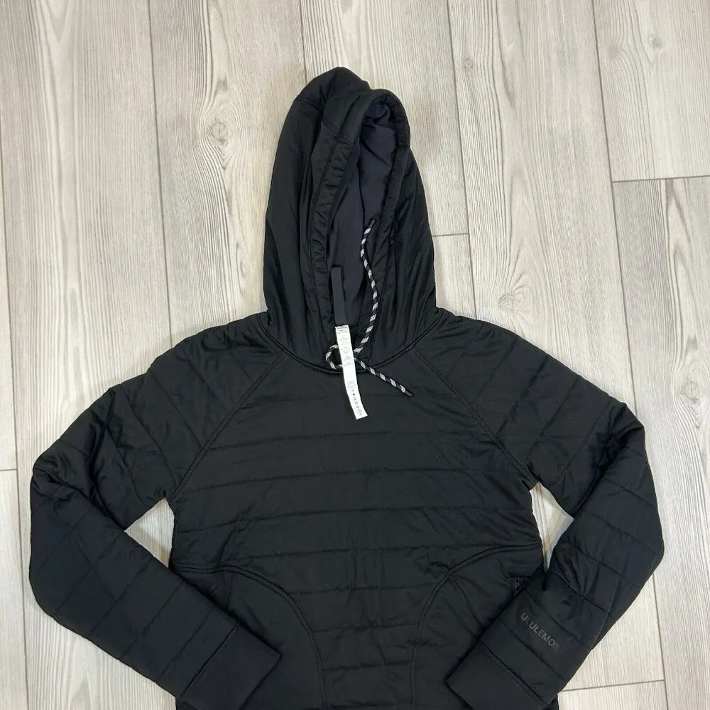Lululemon Athletica Black Boxy Long Sleeve Hoodie Size 4 - Image 2