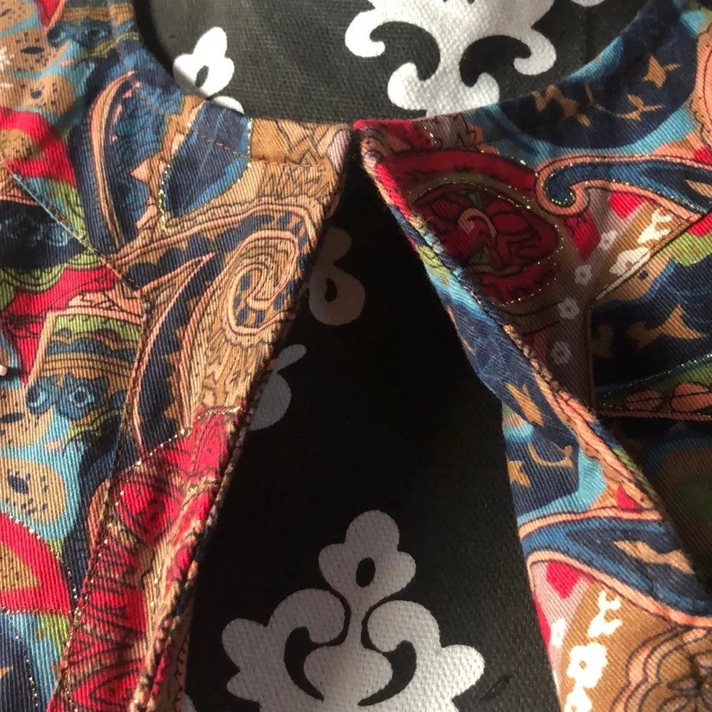 INDIGO MOON Colorful Design Beaded Blazer Jacket S - Image 4