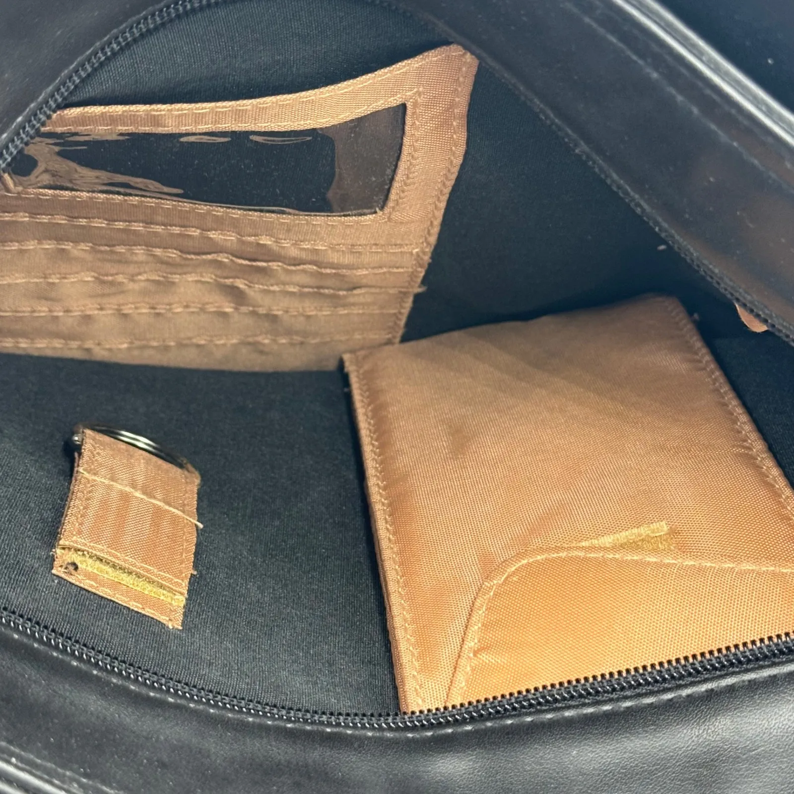 Bueno Black & Tan Zebra Print Tote Bag Purse Handbag Shoulder Bag - Image 6