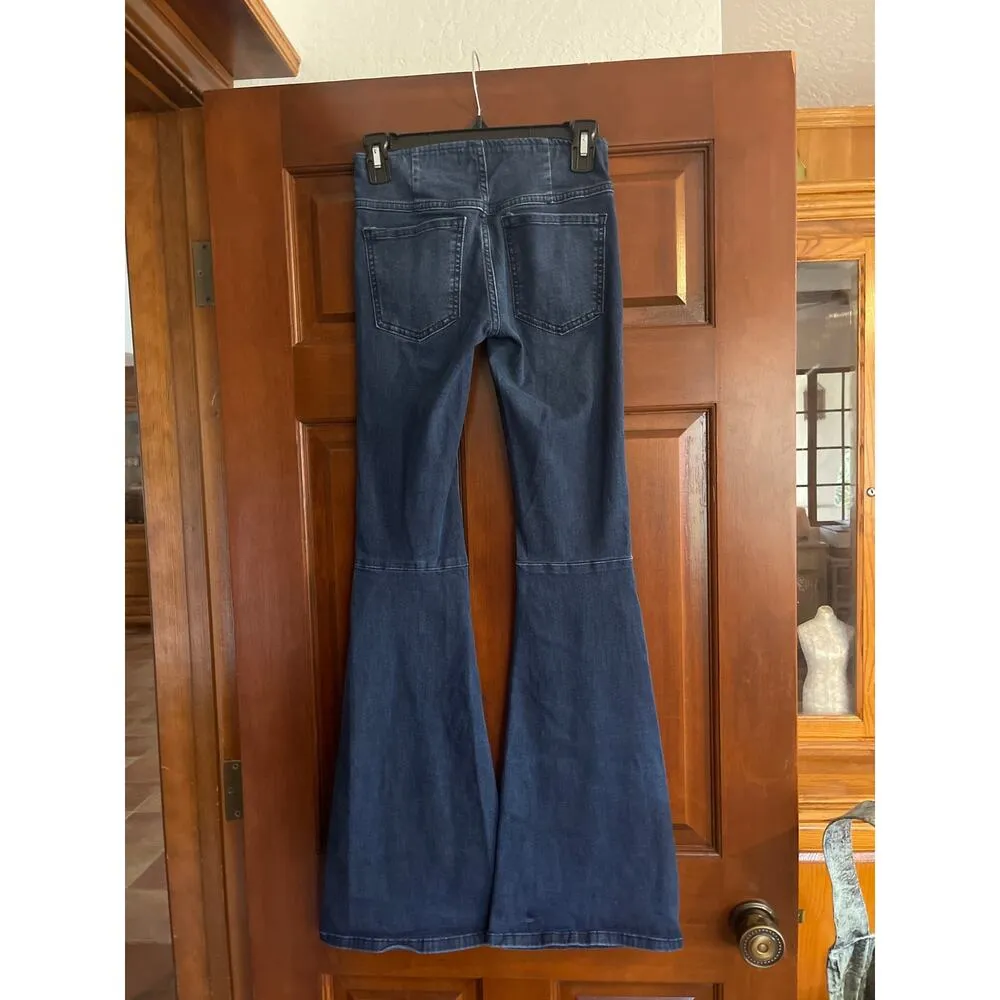 Free People Penny pull on flare jeans size 25 - Image 4