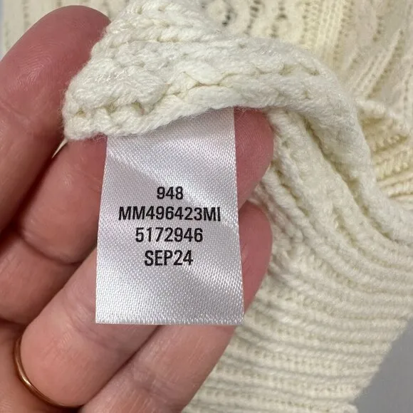 Melrose and Market Nordstrom Women's Cream Sweater Vest‎ Tank Preppy Casual NWT - Image 4