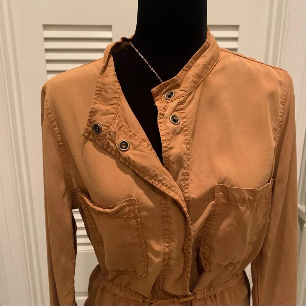 Sanctuary Lyocell Tailored Snap Front Jacket Shirt Top M - Image 6