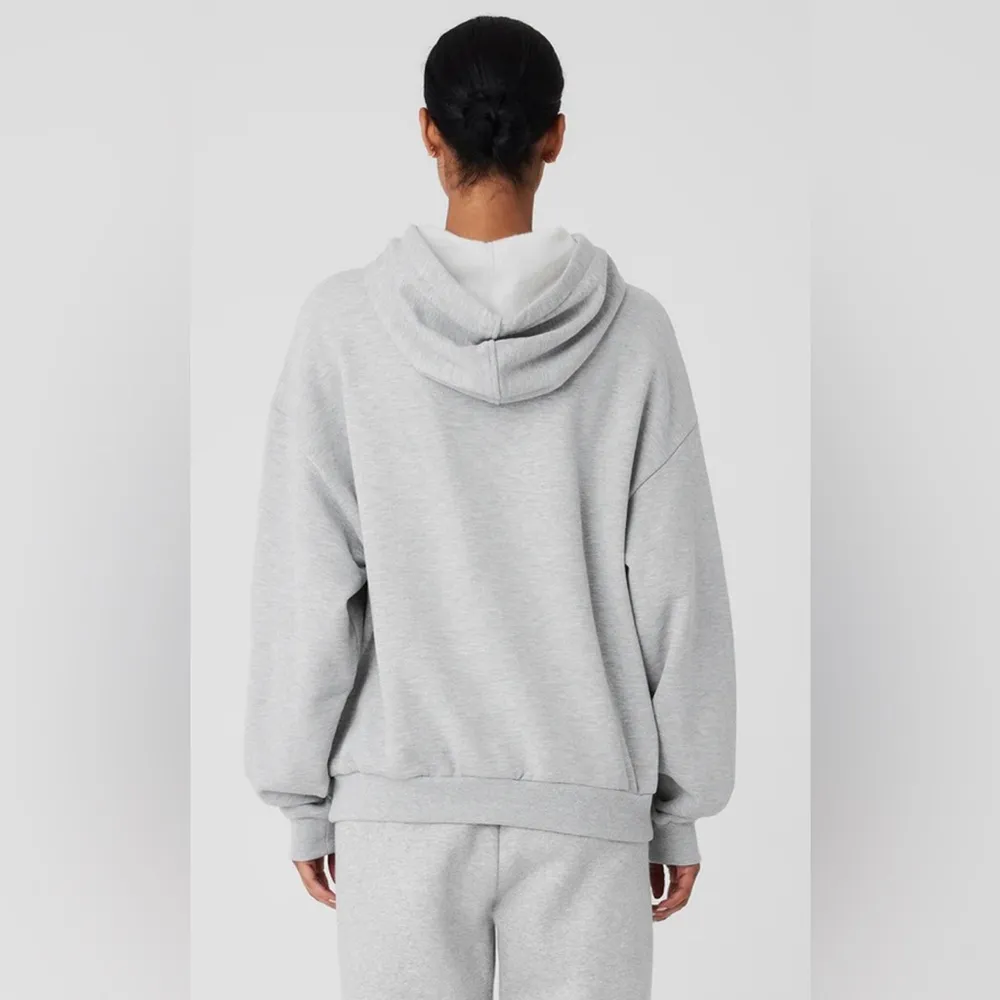 NWT Alo Yoga Accolade Hoodie Athletic Heather Grey Size XL - Image 2