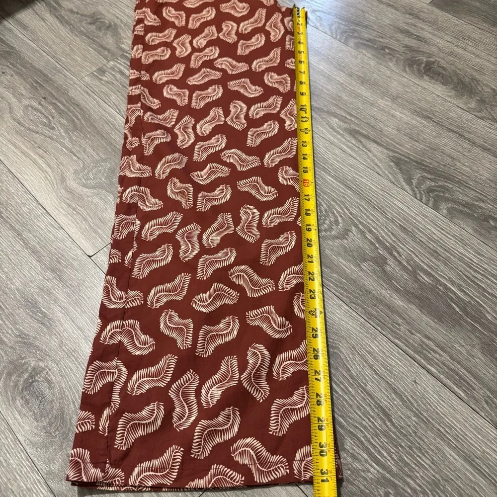 Zara Women The Jasmine Bohemian Pant High Rise Wide Leg Size L MISSING BUTTON - Image 12