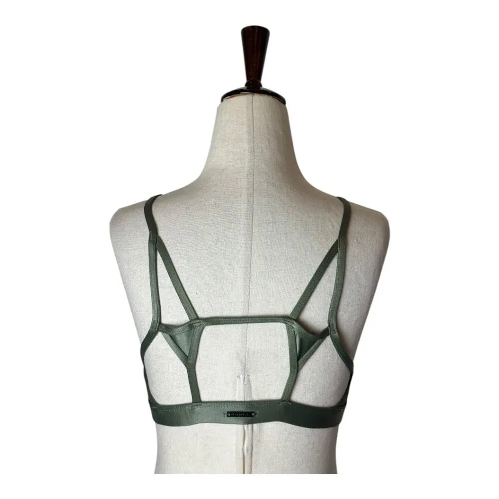 Koral Sports Bra‎ Women Small Olive Green Element Shimmer Strappy Yoga Athletic - Image 5