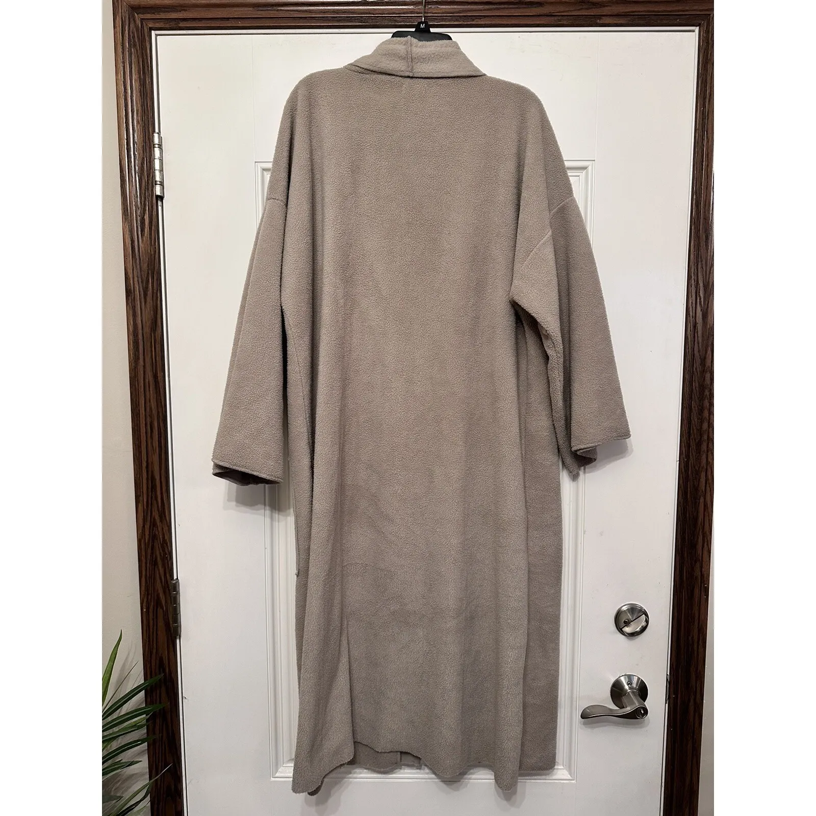 World‎ Market Duster Women's One Size Cardigan Coat Zip Wide Sleeve Gray Taupe Size L - Image 6