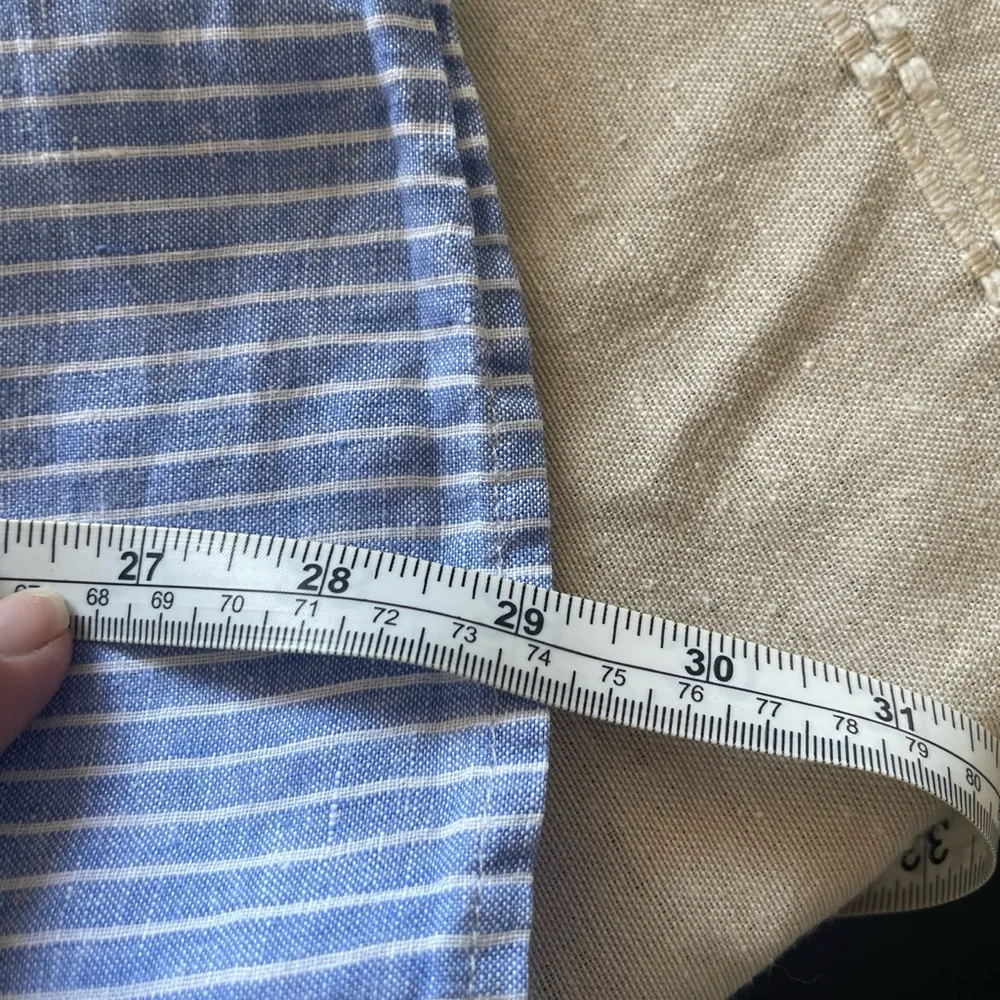 Original Nicole Miller women’s button up nautical  100% linen striped shirt XL - Image 12