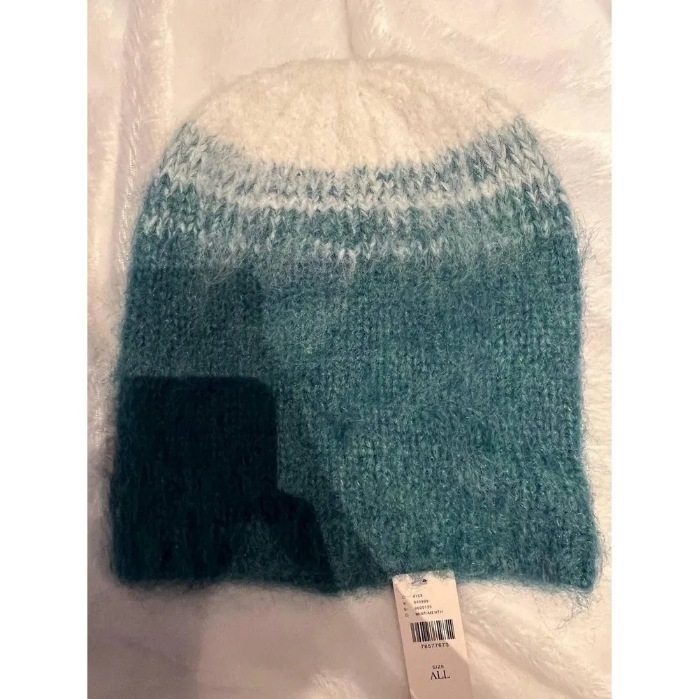 Anthropologie Beanie Mint Ombré One Size NWT - Image 8