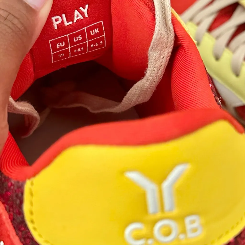 Culture of Brave COB Wing Play Hi Star Glitter Platform Sneakers Size 8 8.5 Red - Image 7