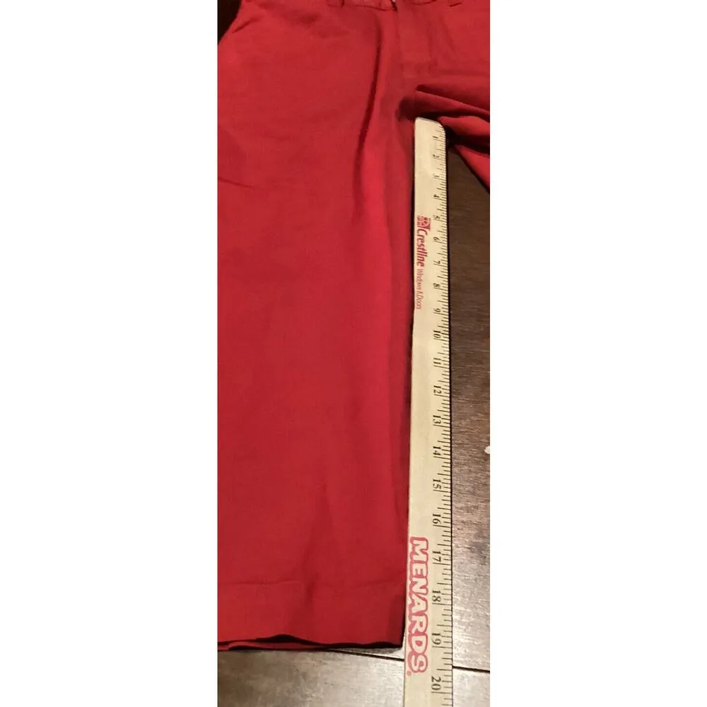 Lee Khakis Red Capri Size 4 Cotton/spandex Vacation Office Beach Lake House - Image 5