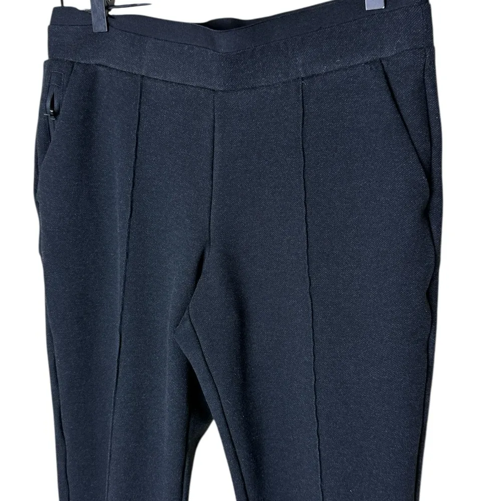 ATHLETA Women’s Sz Small Venice Heathered Pintuck Pants in Black Style 631857 - Image 3