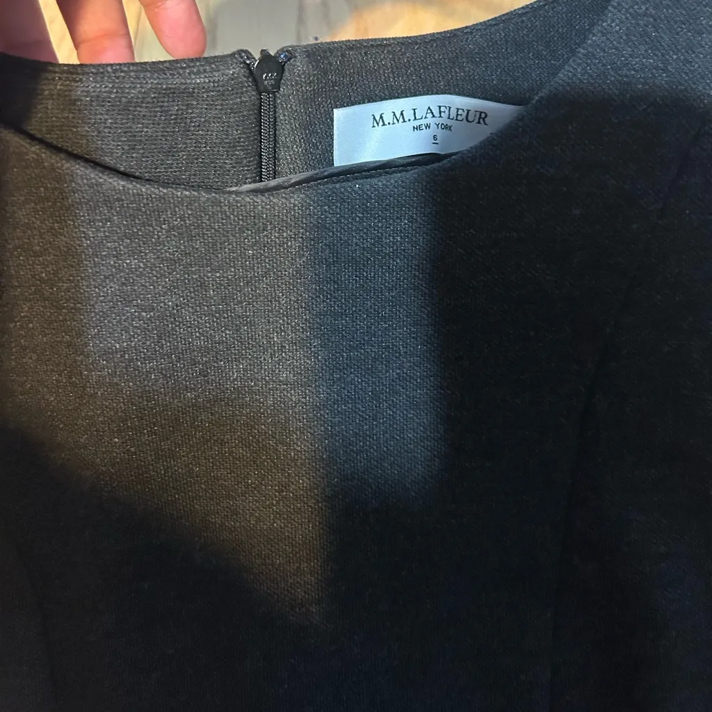 M.M. LaFleur Sheath Dress in Charcoal Grey Size 6 Sleeveless Office Career - Image 3