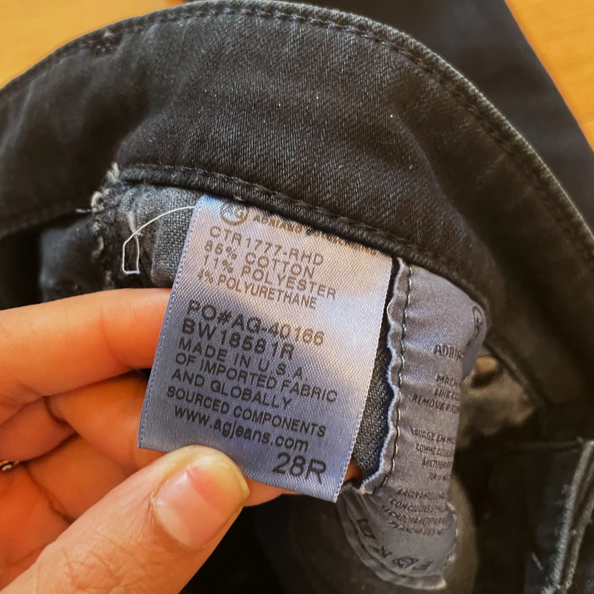 AG Farrah Skinny Ankle Black Jeans with Tassel - Image 9