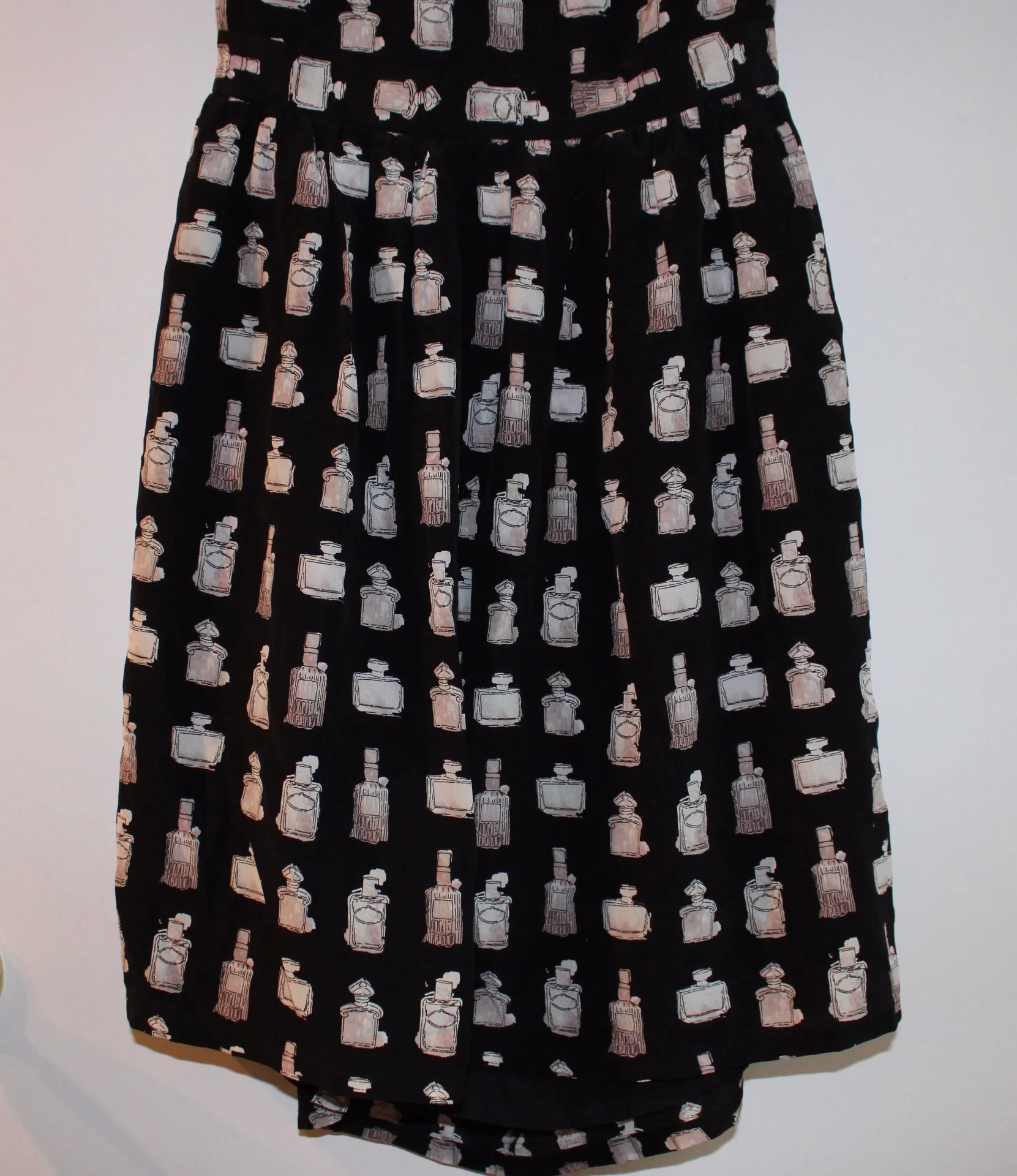 Silk Perfume Print Dress - Image 10