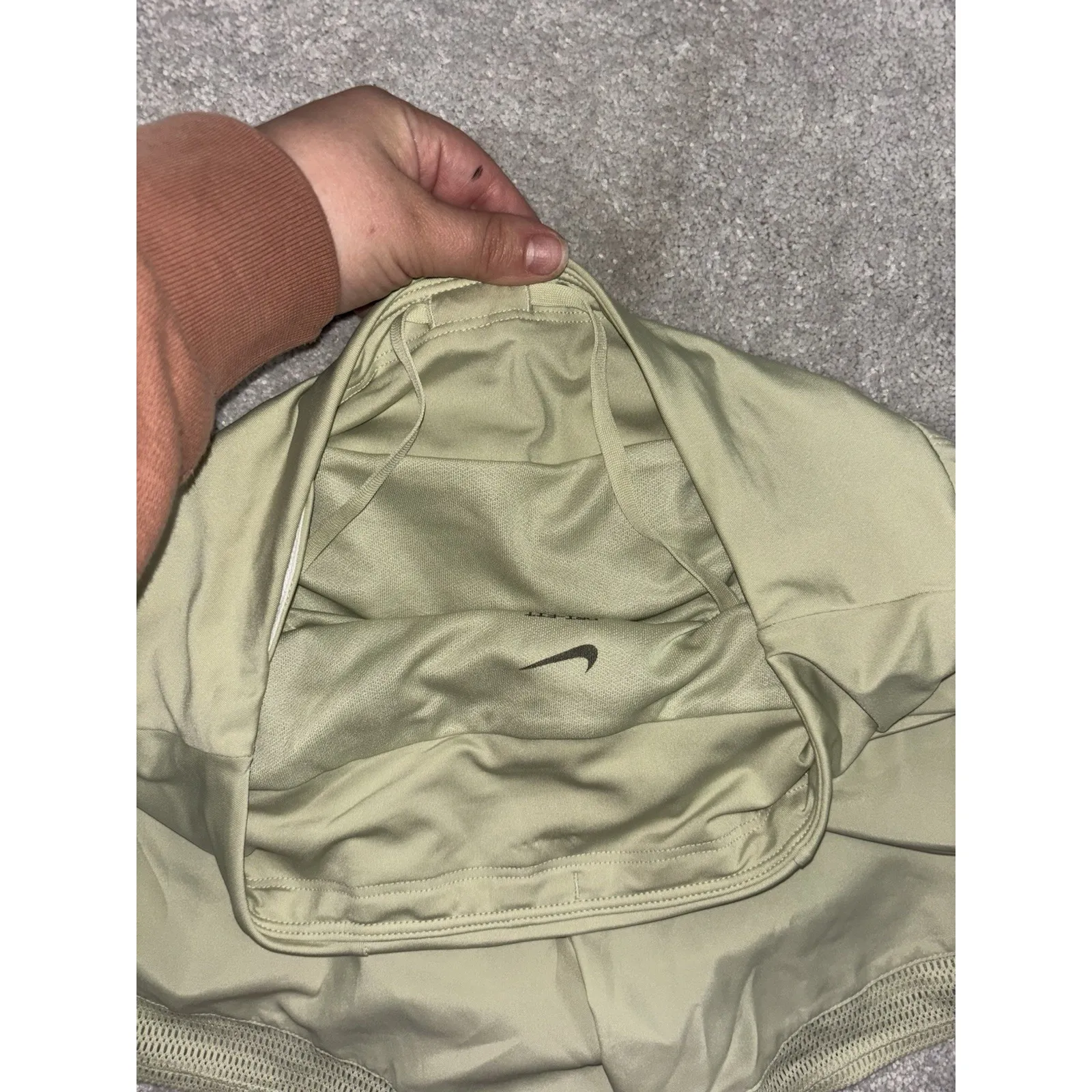 Nike Dri-Fit Crew Running Shorts Women‎ Size Small Brief Liner Sage Green NWT - Image 4