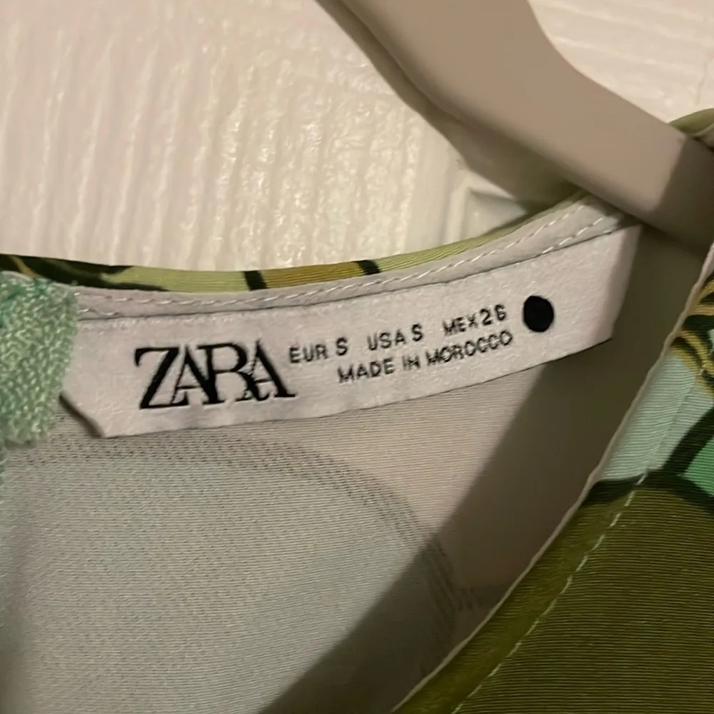 Zara Green Floral Mini Dress, Size S - Image 6