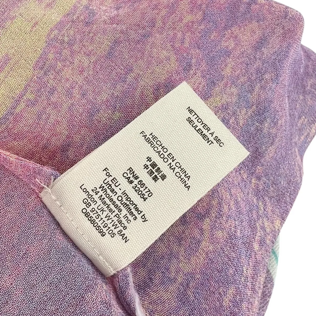 Free People Rainbow Kaftan Cover-Up Dress Colorful Sheer Size Large - Image 14