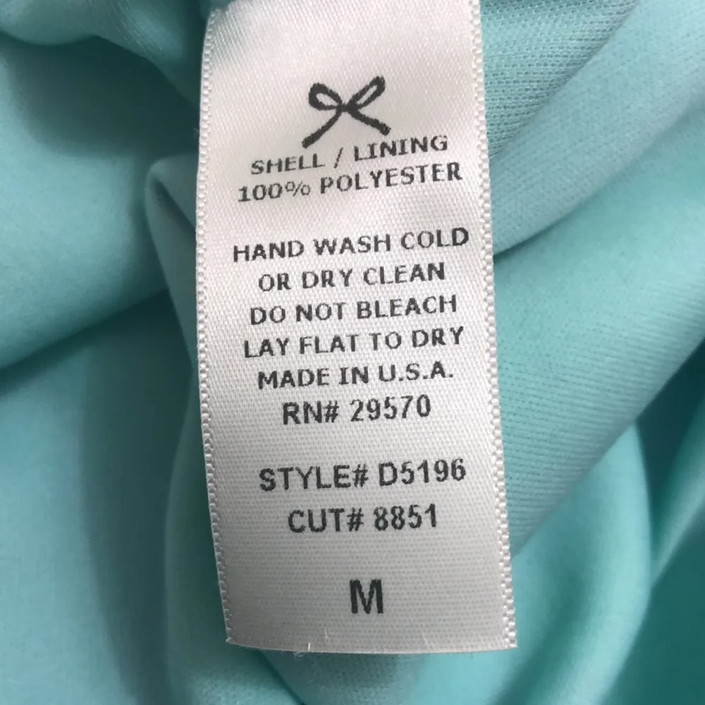 Everly Women's Blue & Aqua Chevron Print A Line Dress - Size Small - Image 9