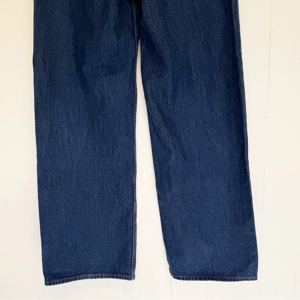 ABERCROMBIE & FITCH Ultra Loose Low Rise Jeans Dark Wash Size 25 - Image 8