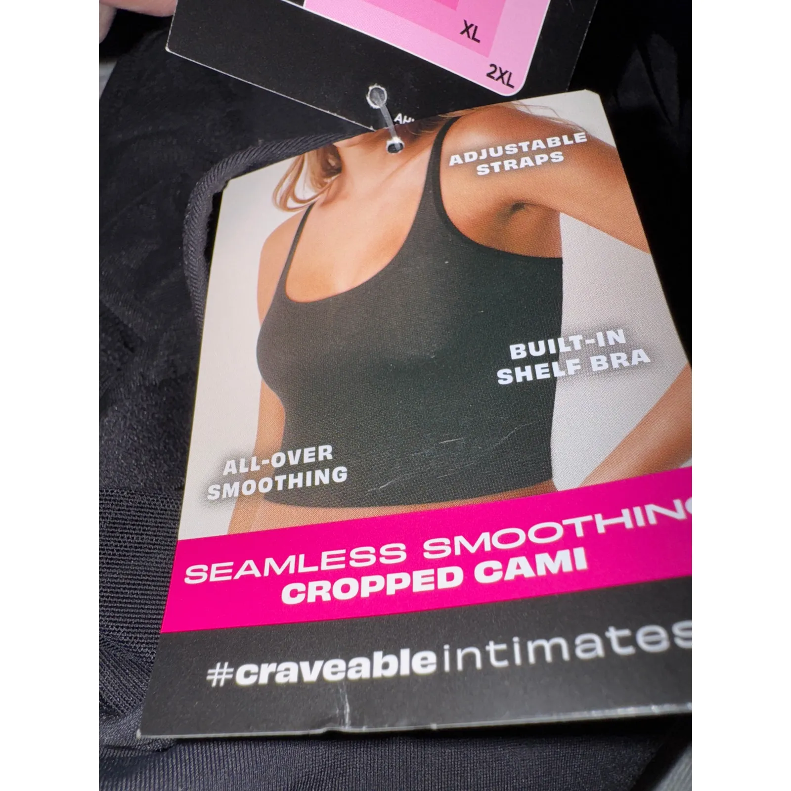 Brand New Maidenform Women's Size 2XL XXL Black Seamless Smoothing Cropped Cami - Image 7