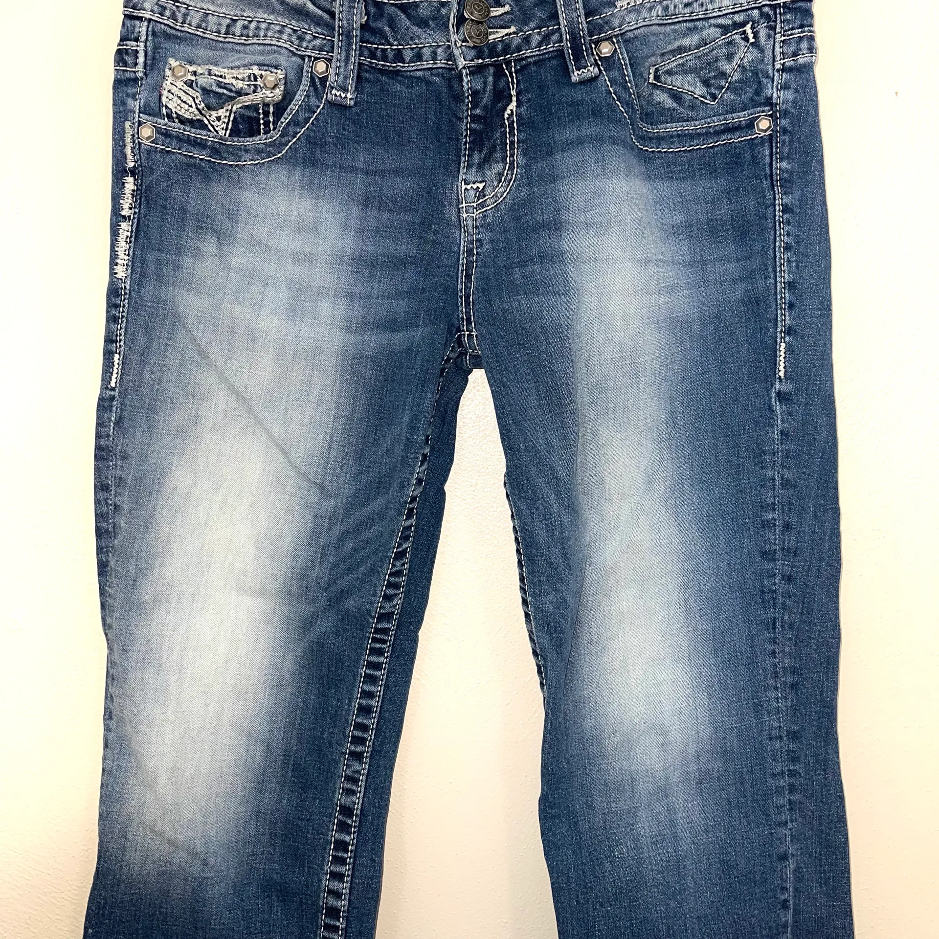 The Chelsea Dark Wash Mid-rise Skinny Cropped Jeans - Image 8