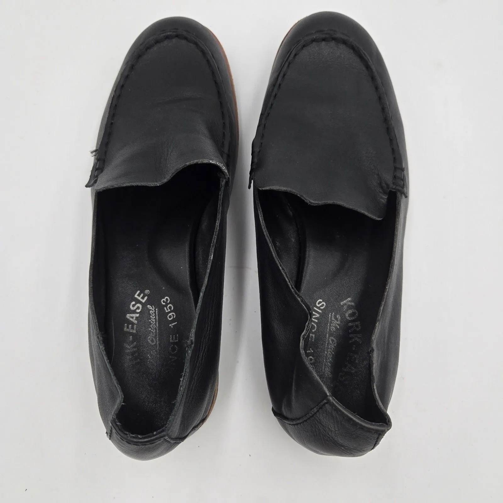 Kork Ease Meg Loafer Women's Size 7 M Black Leather Slip On Shoes Vintage 90s - Image 9