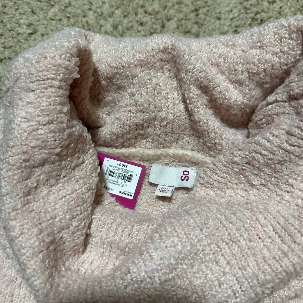 SO NWT Soft Light Pink Cowl Neck Sweater - Image 2