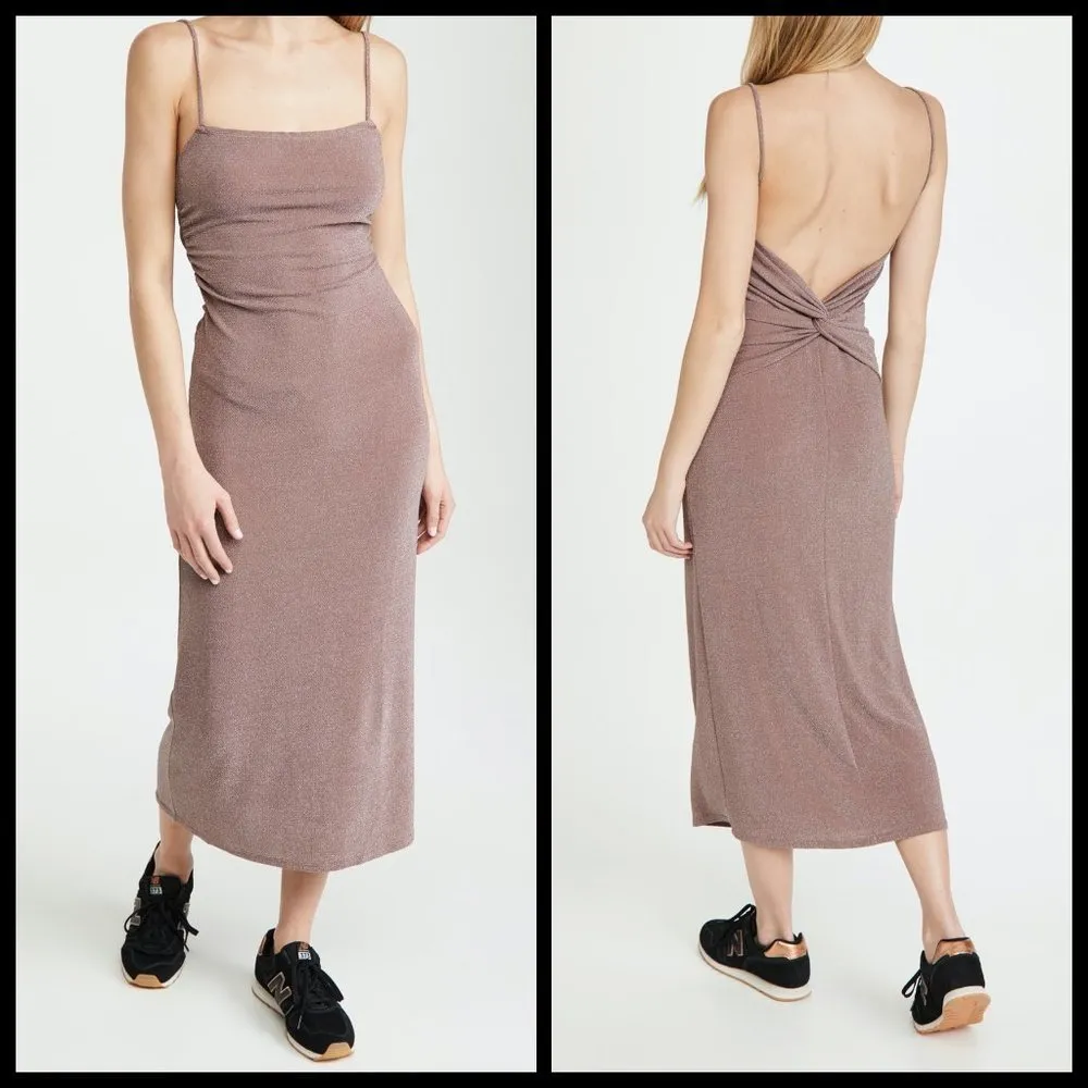 💕REFORMATION💕 Breslin Dress ~ Latte Sparkle XL NWT - Image 7