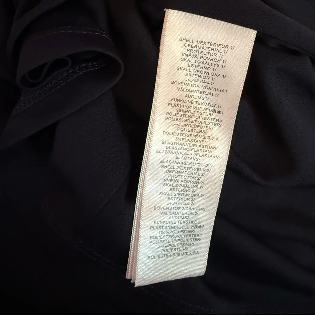 Adrianna Papell Women’s Draped Crepe Illusion Dress Navy Sz 2 - Image 7