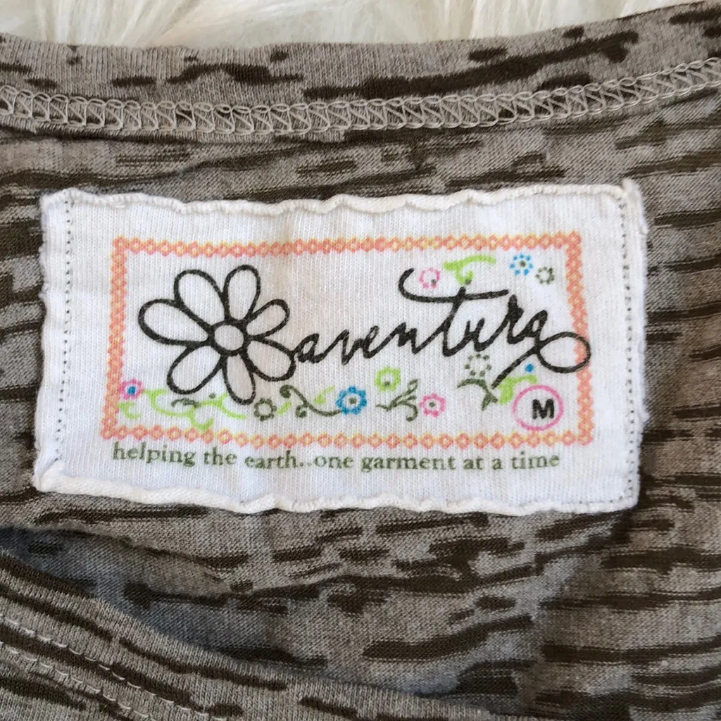 Aventura burnout long sleeve‎ top Tan Size M - Image 5