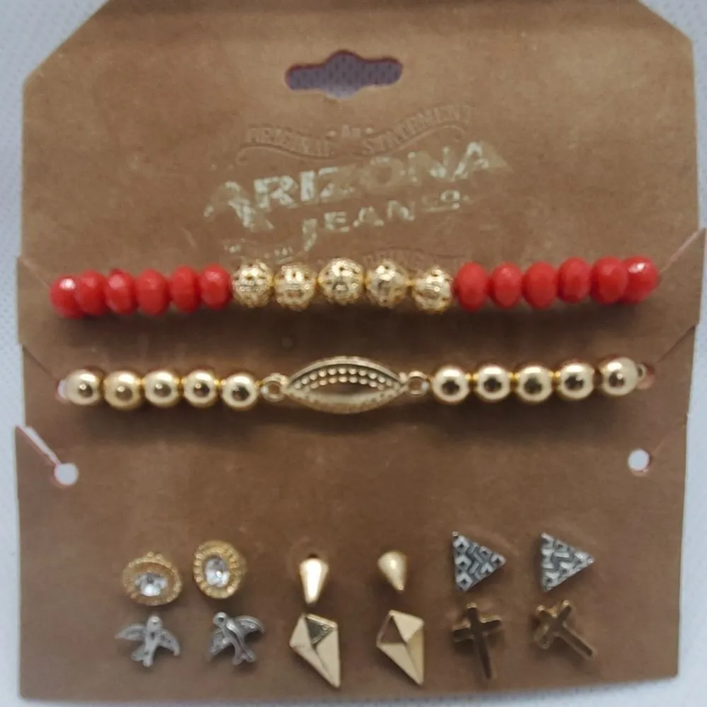 NWT Arizona Jean 2 Bracelet and 6 Earrings - Image 2