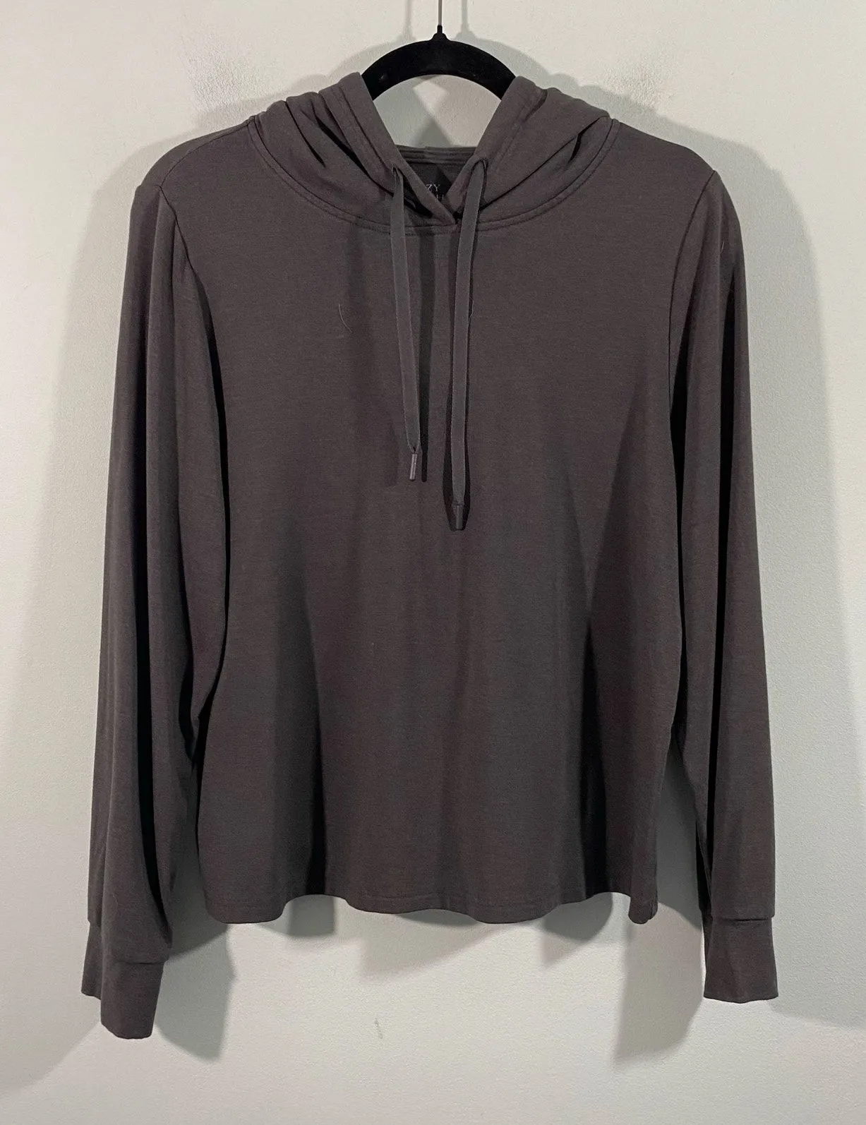 Cozy Earth Women Gray Ultra Soft Bamboo Pullover Hoodie Sweatshirt Size M Size M - Image 1