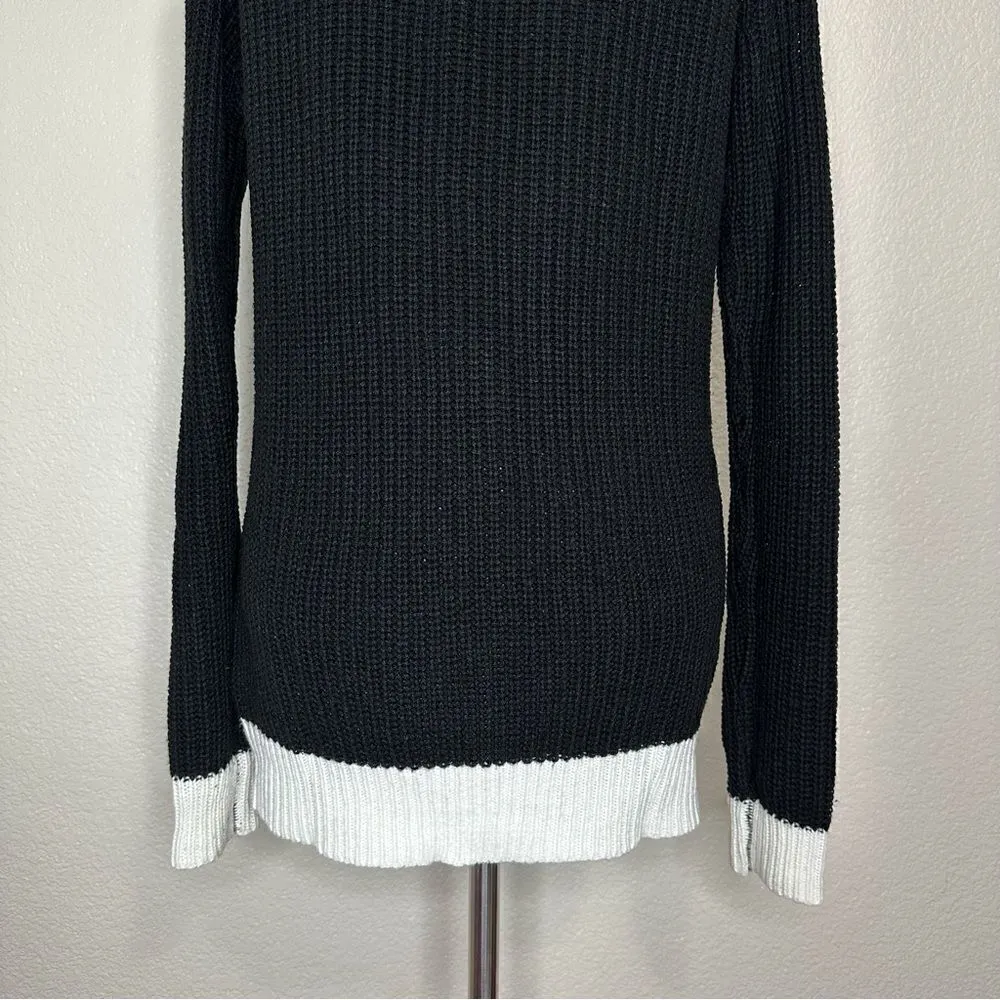 Forever 21  Women’s Colorblock Front Button Long Sleeves Cardigan, Sz Medium - Image 10