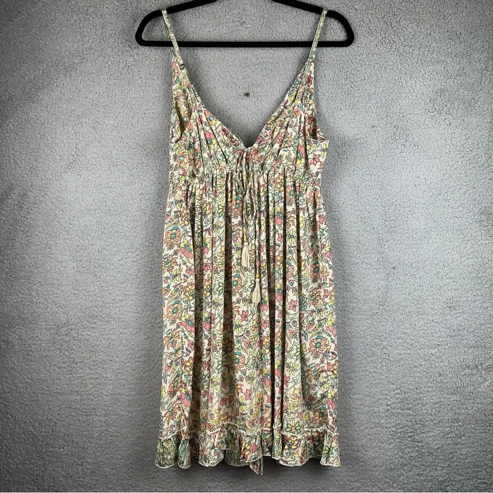 Karma Highway Dress Womens One Size White Baby Doll Floral Boho Whimsical Fairy - Image 3