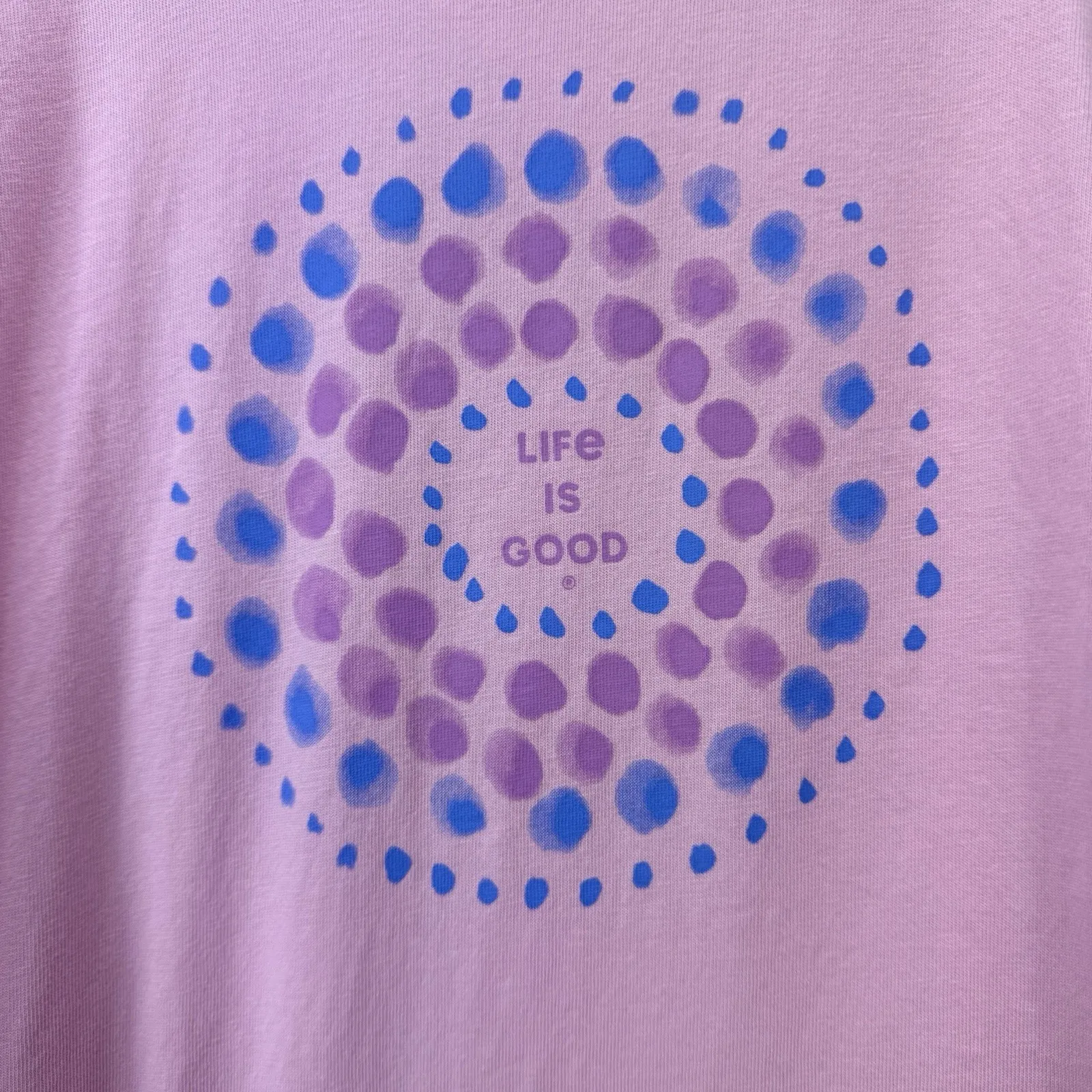Life is Good Pink Purple Short Sleeve Crew Neck Crusher Tee XXL 2X - Image 4