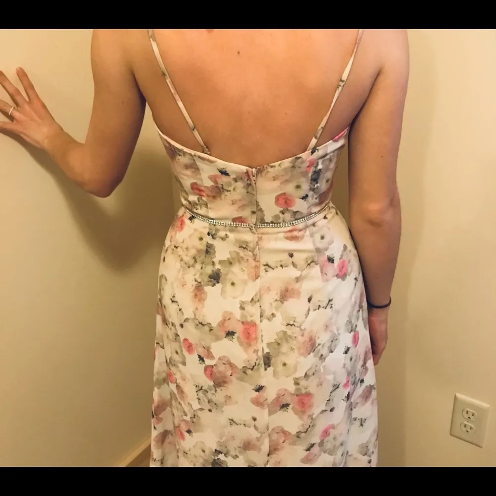 Christina Wu Strapless Summer Floral Bridesmaid Prom Maxi Gown 4 - Image 4