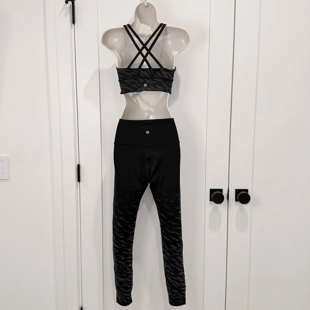 Lululemon Lunar New Year Black Tiger Set Wunder Under Leggings Energy Bra Size 4 - Image 8